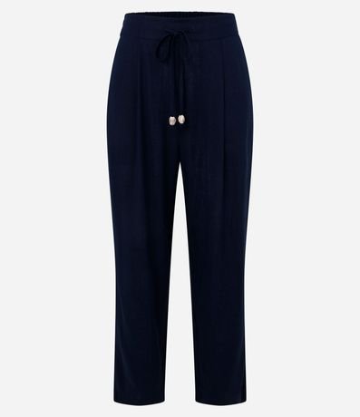Pantalón Fluído en Viscolino con Cintura Elástica y Lazo 7