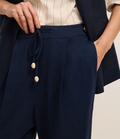 Pantalón Fluído en Viscolino con Cintura Elástica y Lazo 4