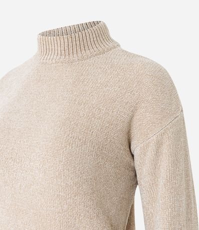 Buzo Suéter en Chenille con Cuello Alto y Ribanas 6