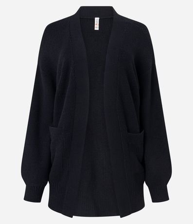 Cardigan Alargado en Punto con Bolsillos 5