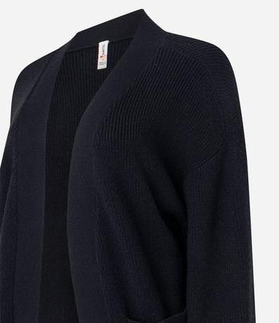 Cardigan Alargado en Punto con Bolsillos 6