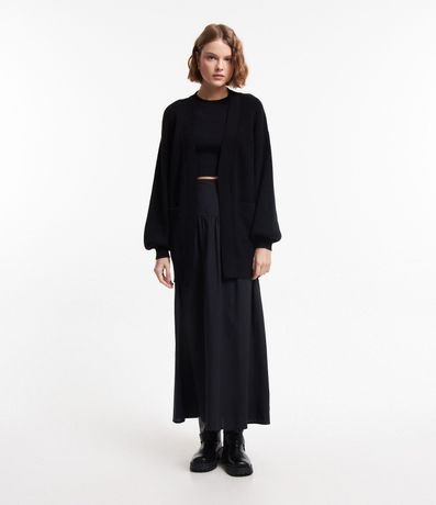 Cardigan Alargado en Punto con Bolsillos 2