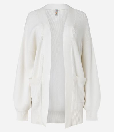 Cardigan Alargado en Punto con Bolsillos 5