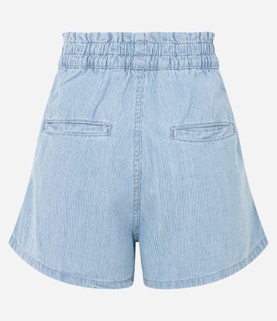 Short Runner en Jeans con Rayas en Hilo Teñido 6