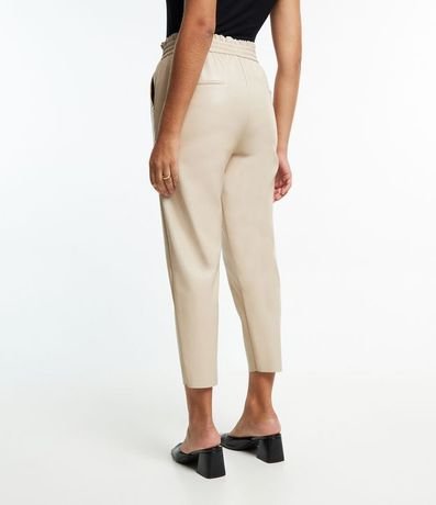 Pantalón Carrot en Material Sintético con Cintura Elastica 5