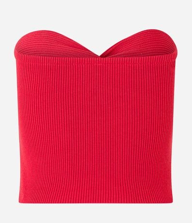 Blusa Cropped de Punto sin Breteles con Busto Retorcido 7