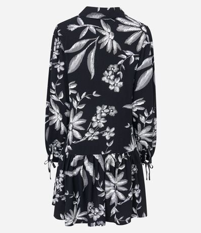 Vestido en Viscosa con Lazo en el Puño y Estampado Floral 6