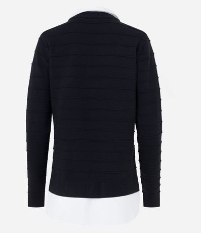Blusa de Punto Liviano con Bajo y Cuello Camiseros 7