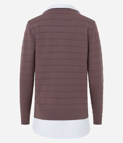 Blusa de Punto Liviano con Bajo y Cuello Camiseros 8