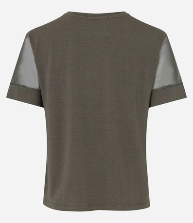 Blusa en Media Malla con Manga Corta de Tul 8