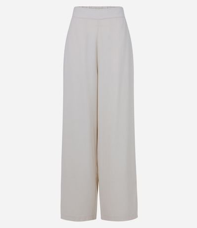 Pantalón Pantalona en Viscosa con Cintura Elástica en la Espalda 5