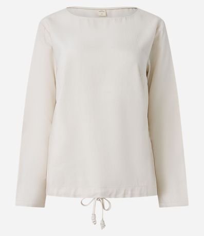 Blusa en Viscosa con Lazo en la Barra 7