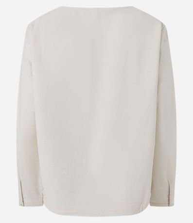 Blusa en Viscosa con Lazo en la Barra 8