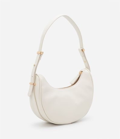 Bolso Baguette Media Luna con Detalles en Metal en la Correa 2