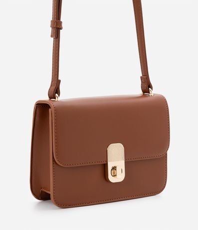 Bolso Transversal en PU con Tapa y Locker de Metal 2