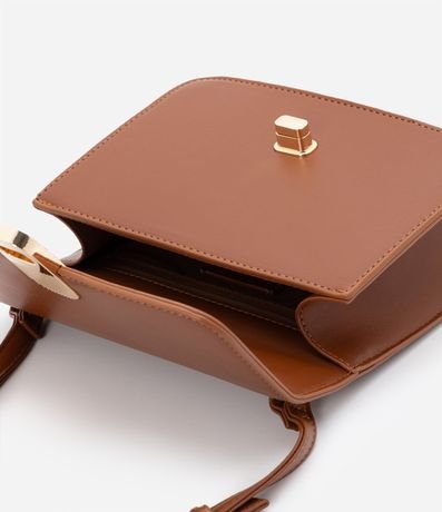 Bolso Transversal en PU con Tapa y Locker de Metal 5