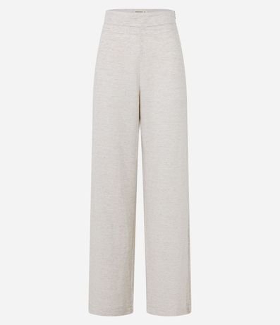 Pantalón Wide Leg en Viscolino Melange