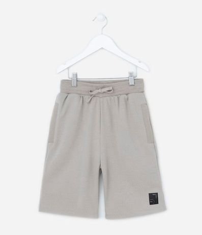 Bermuda Infantil con Cintura Elástica y Tag en el Bajo - Talle 5 a 14 años