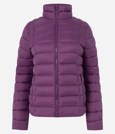 Campera Puffer en Poliamida con Cuello Alto 6