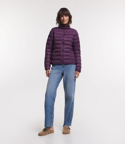 Campera Puffer en Poliamida con Cuello Alto 2