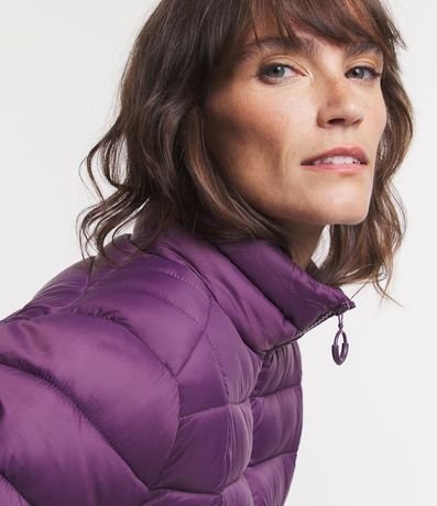 Campera Puffer en Poliamida con Cuello Alto 4