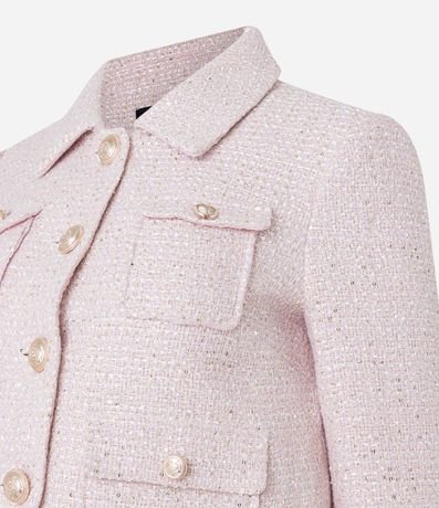 Campera en Tweed con Bolsillos Delanteros y Botones Estilo Escudo 8