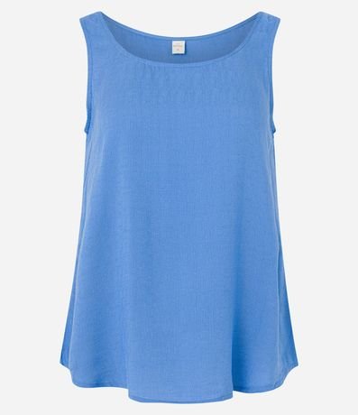 Blusa Musculosa en Viscosa con Cuello Redondo 7