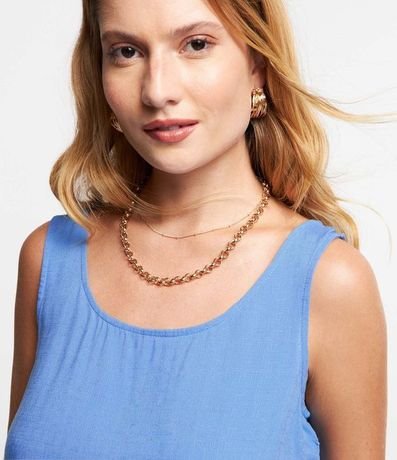 Blusa Musculosa en Viscosa con Cuello Redondo 5