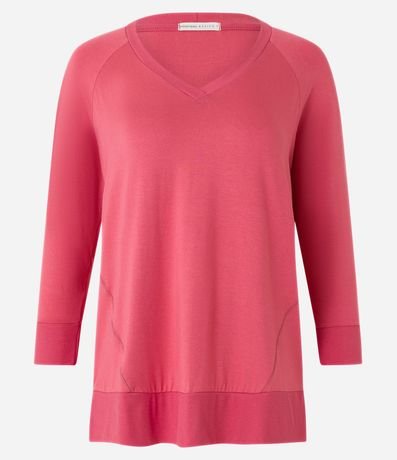 Blusa Básica en Viscosa sin Sisa con Manga 3/4 7