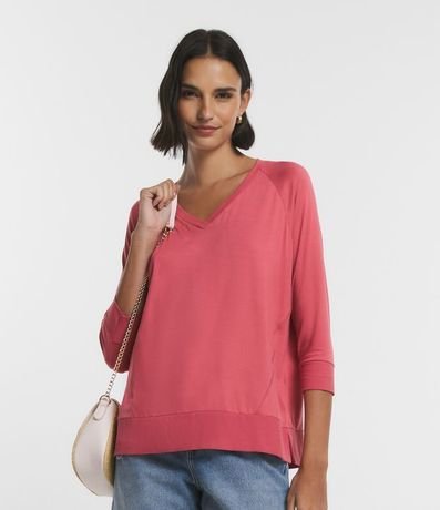 Blusa Básica en Viscosa sin Sisa con Manga 3/4 1