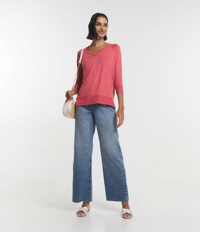 Blusa Básica en Viscosa sin Sisa con Manga 3/4 2