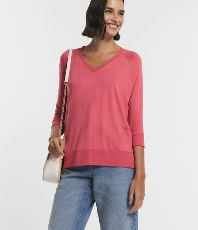 Blusa Básica en Viscosa sin Sisa con Manga 3/4 4