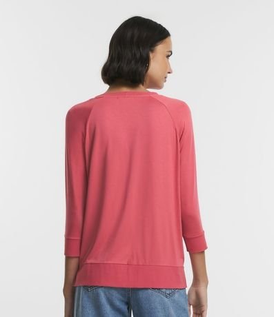 Blusa Básica en Viscosa sin Sisa con Manga 3/4 5