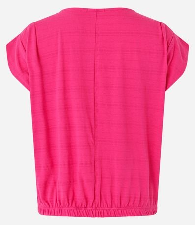 Blusa Muscle Tee en Algodón con Pliegas en el Hombro y Elástico en la Barra 3