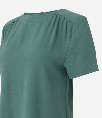 Blusa Básica con Detalle de Pliegues en los Hombros 8