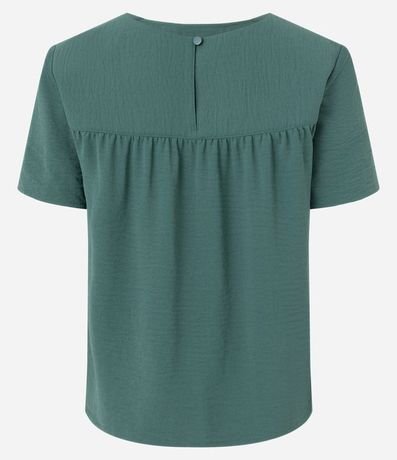 Blusa Básica con Detalle de Pliegues en los Hombros 9