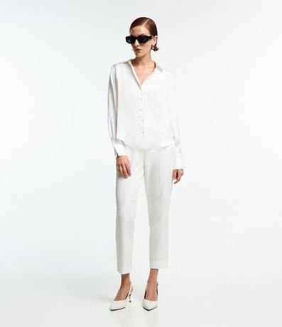 Camisa en Satén con Recortes y Botones 2