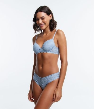 Bombacha Bikini en Encaje Rustico con Lazo 2