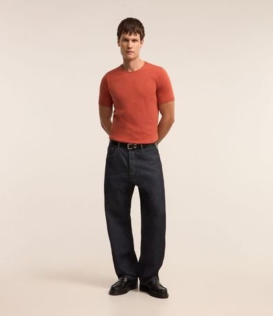 Remera Slim Básica en Algodón Peruano con Cuello Redondo 2