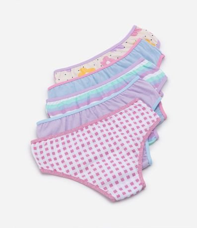 Kit 05 Bombachas infantiles en Media Malla Estampadas - Talle 2 al 14 años 2