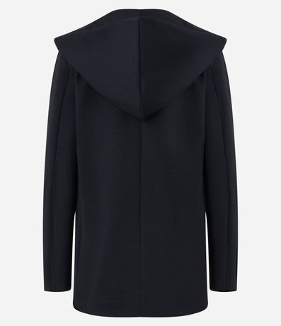 Blazer en Punto Roma con Botón Único y Capucha 8