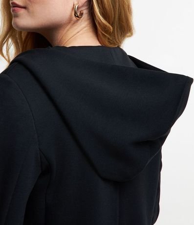 Blazer en Punto Roma con Botón Único y Capucha 6