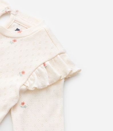 Body Infantil Texturizado con Volado en el Hombro - Talle RN a 24 meses 7