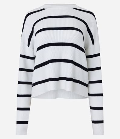 Suéter Amplio de Punto Rayado 1