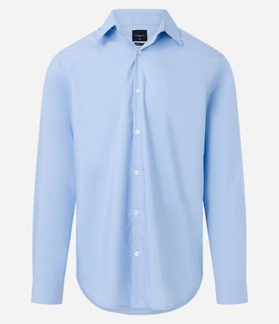 Camisa Regular en Microfibra con Cuello Inglés y Manga Larga 6