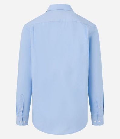 Camisa Regular en Microfibra con Cuello Inglés y Manga Larga 7