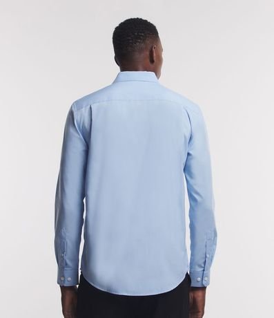 Camisa Regular en Microfibra con Cuello Inglés y Manga Larga 4