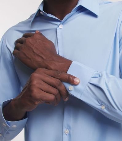 Camisa Regular en Microfibra con Cuello Inglés y Manga Larga 5