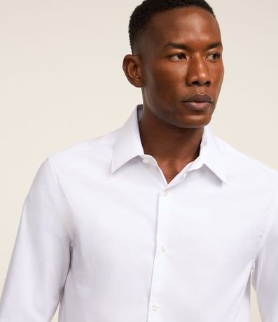 Camisa Regular en Microfibra con Cuello Inglés y Manga Larga 4