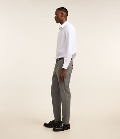 Camisa Regular en Microfibra con Cuello Inglés y Manga Larga 5